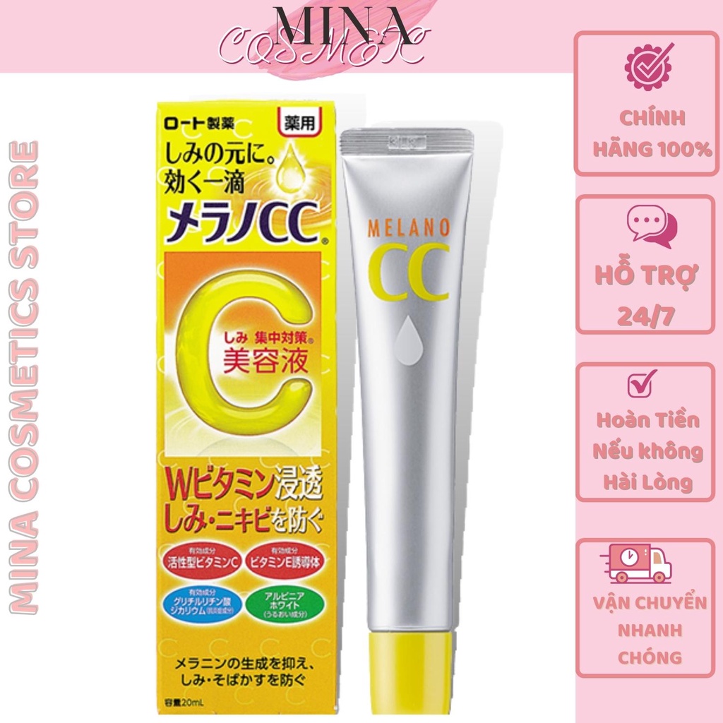 Tinh Chất Hỗ Trợ Khắc Phục Nám, Mụn MELANO CC ROHTO 20ml Nhật Bản