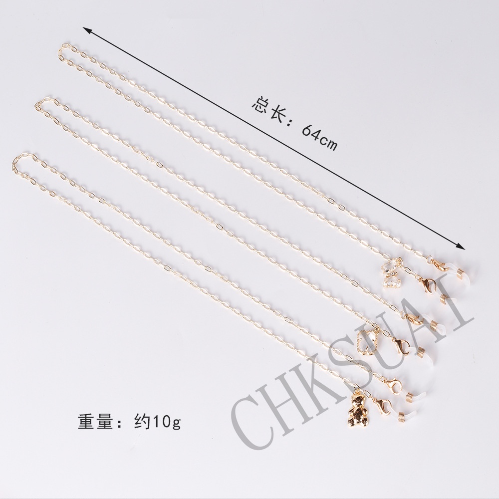 Dây đeo khẩu trang/mắt kính màu vàng phong cách thời trang Hàn Quốc