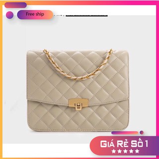 Túi Xách Nữ CKN Trần Trám Size 25 Cao Cấp 2 Màu Đen/Nude