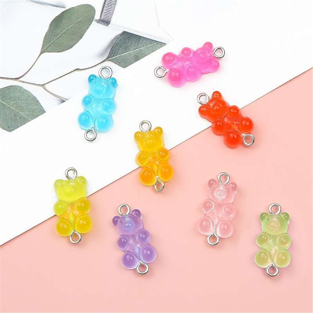 Set 10 mặt dây chuyền hình gấu dễ thương xinh xắn