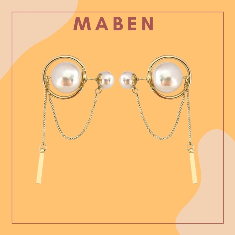Khuyên tai đính hạt phong cách Hàn - Maben