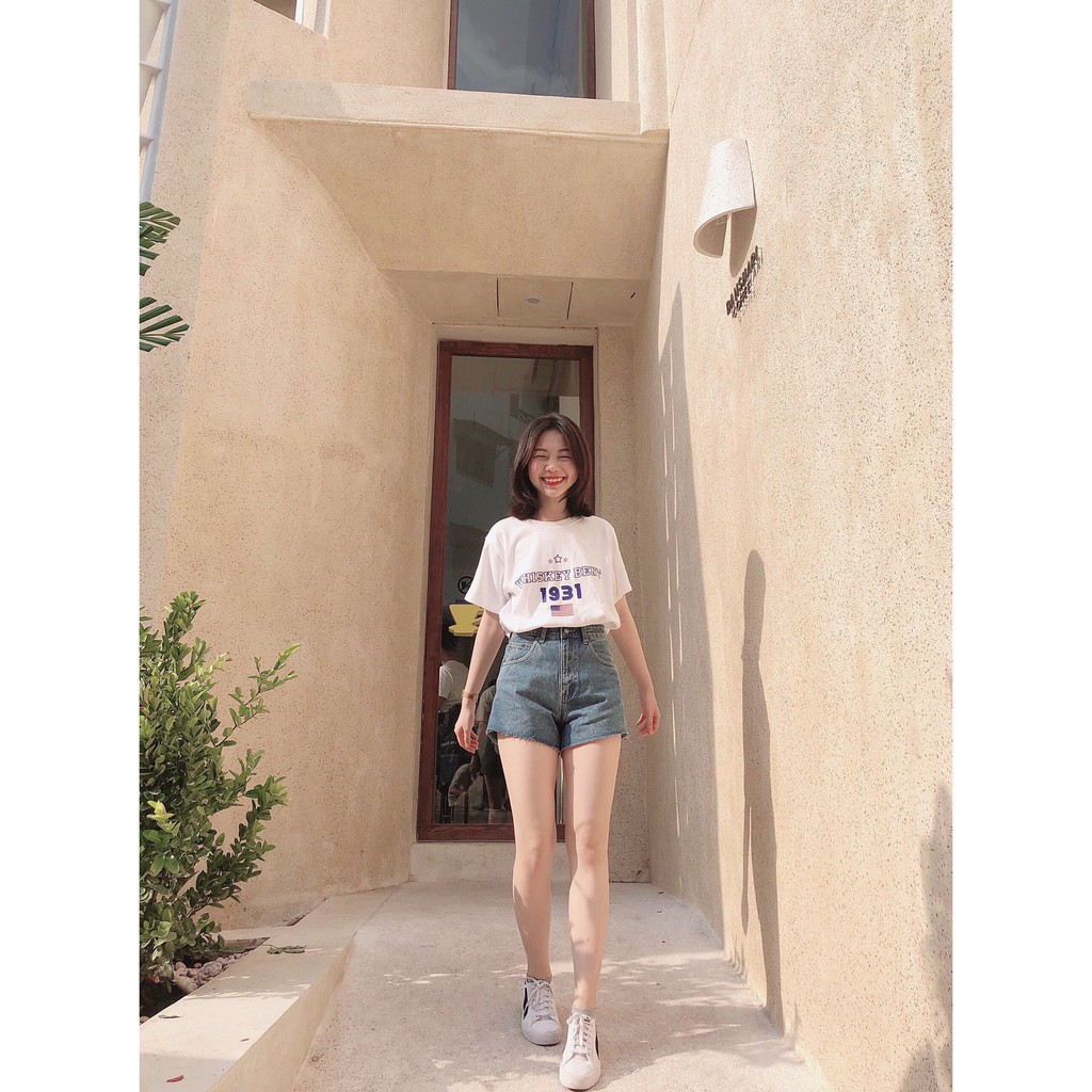Quần jean shorts xanh đậm RAW JEAN SHORTS DARK BLUE