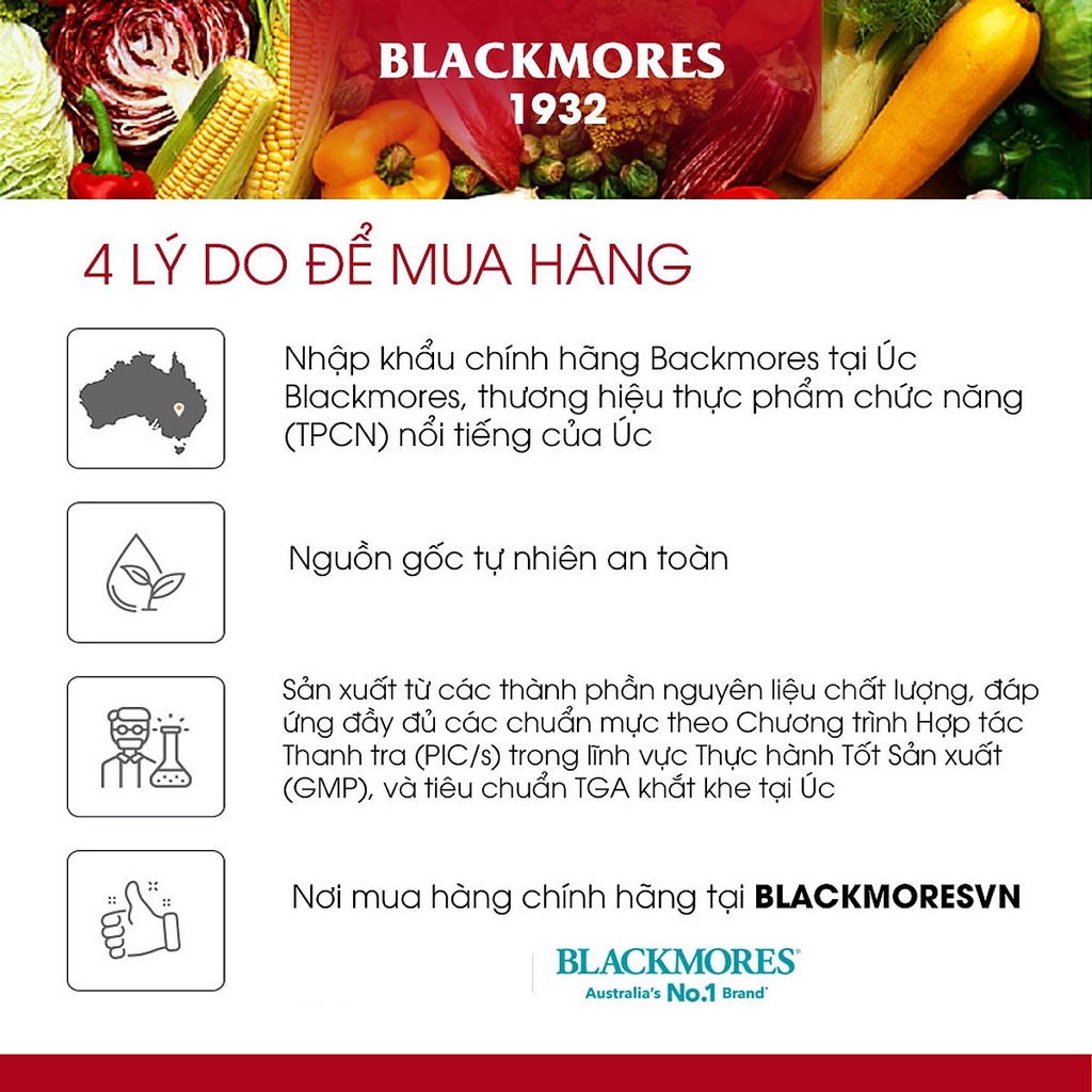 VIÊN UỐNG BỔ TIM MẠCH Coq10 150mg và 300mg BLACKMORES ÚC 30 VIÊN