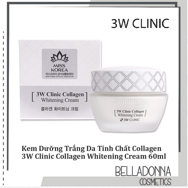 Kem Dưỡng Trắng Da Tinh Chất Collagen 3W Clinic Collagen Whitening Cream 60ml