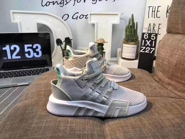 Giày thể thao E Q T xám xanh