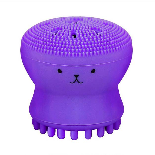 Mút Rửa Mặt Bọt Biển Bạch Tuộc Silicon Tạo Bọt Massage Tẩy Tế Bào Chết Phong Cách Hàn Quốc