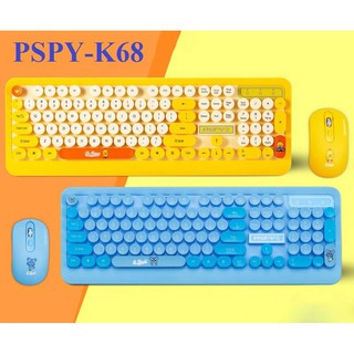 [HÀNG CHÍNH HÃNG] Combo Phím+Chuột Không Dây - BOSTON PSPY K68