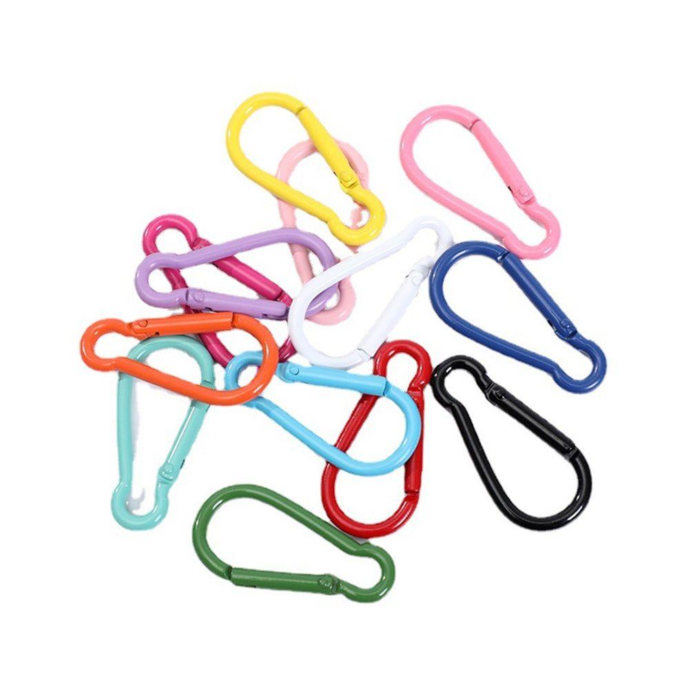 Set 5 Móc Khóa Carabiner Bằng Kim Loại Kích Thước 45x24mm An Toàn Cho Hoạt Động Ngoài Trời