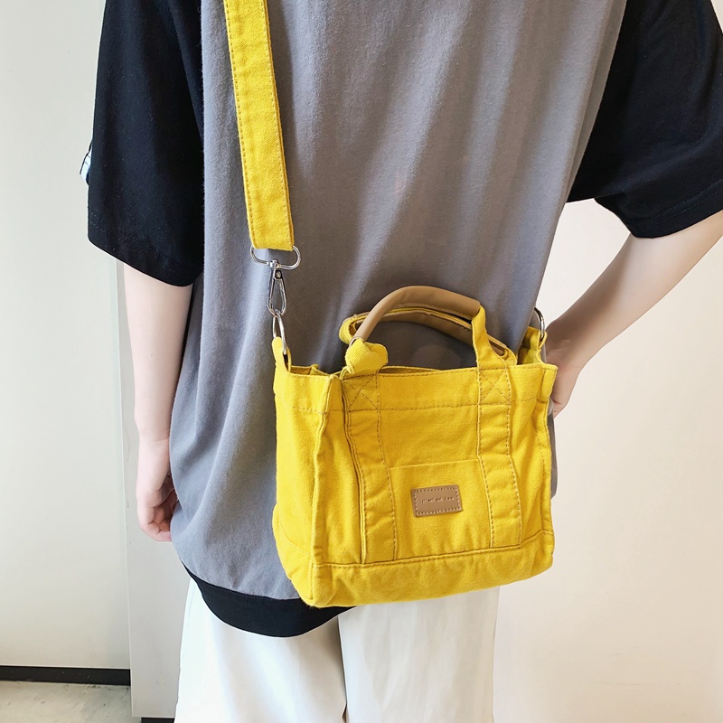 Túi Đeo Chéo Canvas Cỡ Lớn Thời Trang Hàn Quốc Cho Nữ