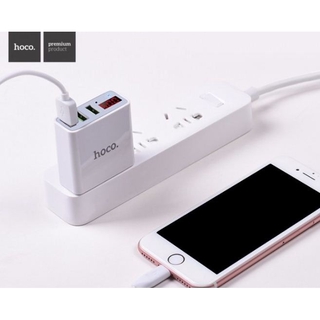 Củ sạc nhanh Hoco C15 3 USB - Màn Hình LCD Tương thích cho 5/5s/6/6plus/6s/6s plus/6/7/7plus/8/8plus/x/xs 11 12 pro max