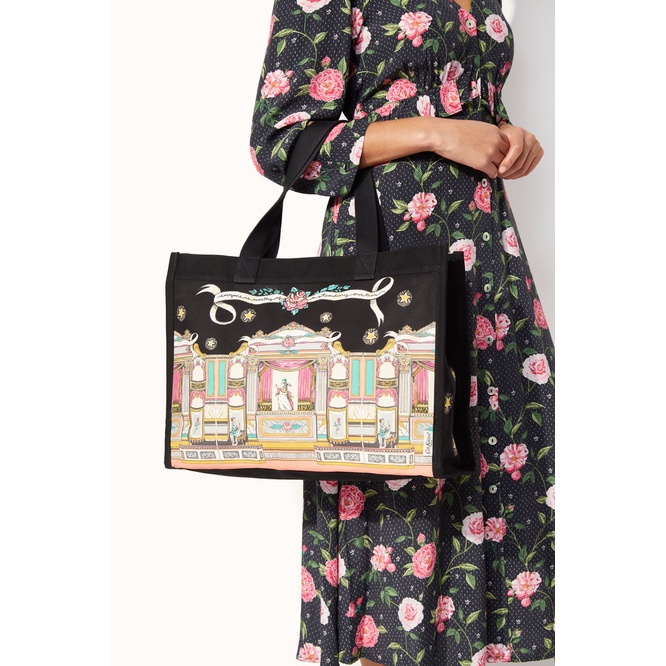 Cath Kidston - Túi đeo vai/The Sidekick Tote - Theatre Sidekick Tote - Black -1041163