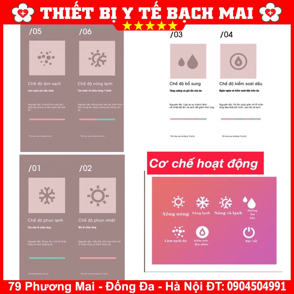 Máy Xông Hơi Mặt Nóng Lạnh Thông Minh Cao Cấp MKS NV8385 - 6 Chế Độ Xông, Công Nghệ Nano ion