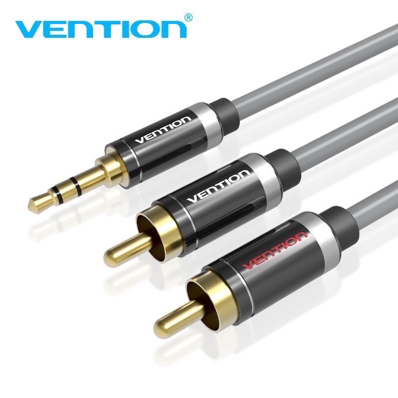 Dây 3.5mm ra 2 av hoa sen cao cấp lõi mạ bạc chính hãng vention