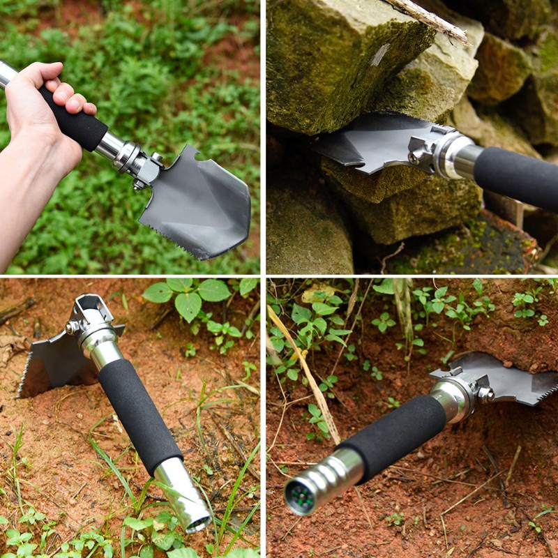SPMH Multifunctional Military Tactical Folding Shovel Gardening Hiking Emergency Tool