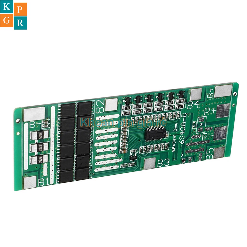 KPGR Mạch 6S 24V 40A BW bảo vệ pin Li-ion 3.7V