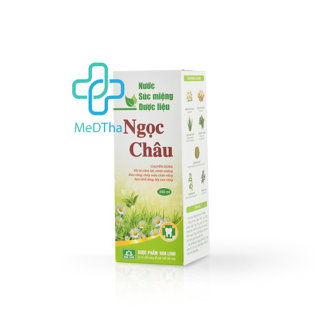 Nước Súc Miệng Dược Liệu Ngọc Châu 350ml - Làm sạch miệng, khử mùi hôi, bảo vệ răng miệng Dược Hoa Linh [Chính hãng]