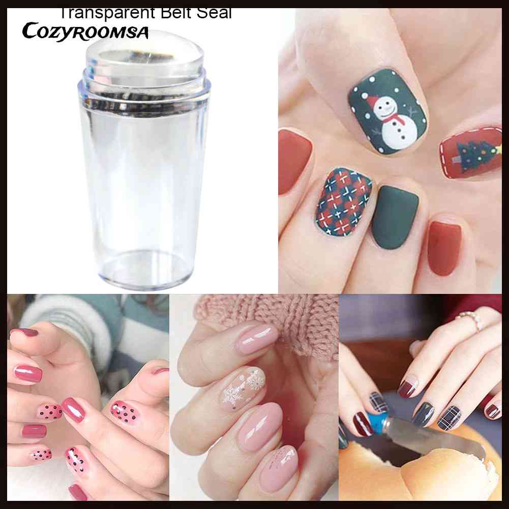 Bộ Dụng Cụ In Hình Móng Tay Nghệ Thuật Bằng Silicone Trong Suốt Kèm Dụng Cụ Nạo