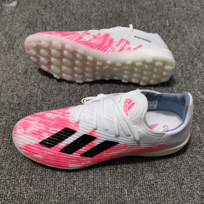 Giày Bóng Đá Adidas X 19.1 Trắng Hồng Vạch Đen TF. Giày bóng đá đinh thấp chuyên dùng sân cỏ nhân tạo.