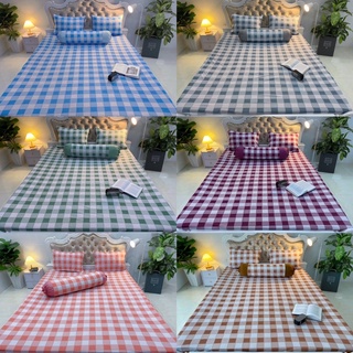 Bộ Drap thun Hàn Quốc 4 món sọc caro