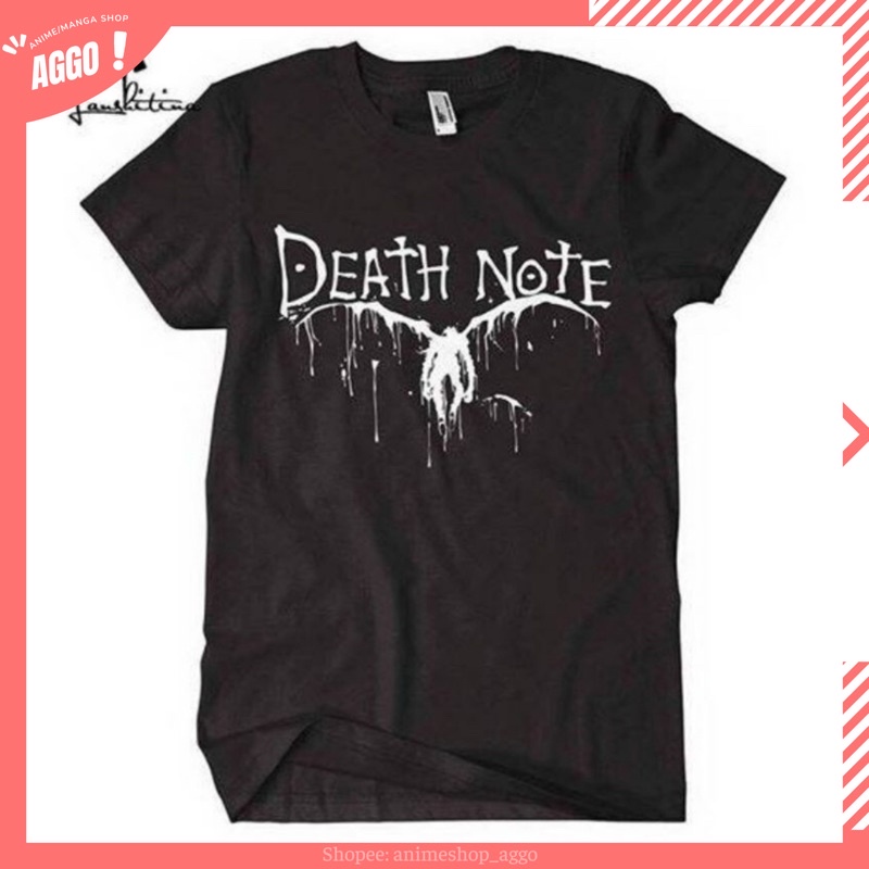 Áo Thun Tay Lửng Đen Death Note Nam Nữ Phong Cách Cá Tính
