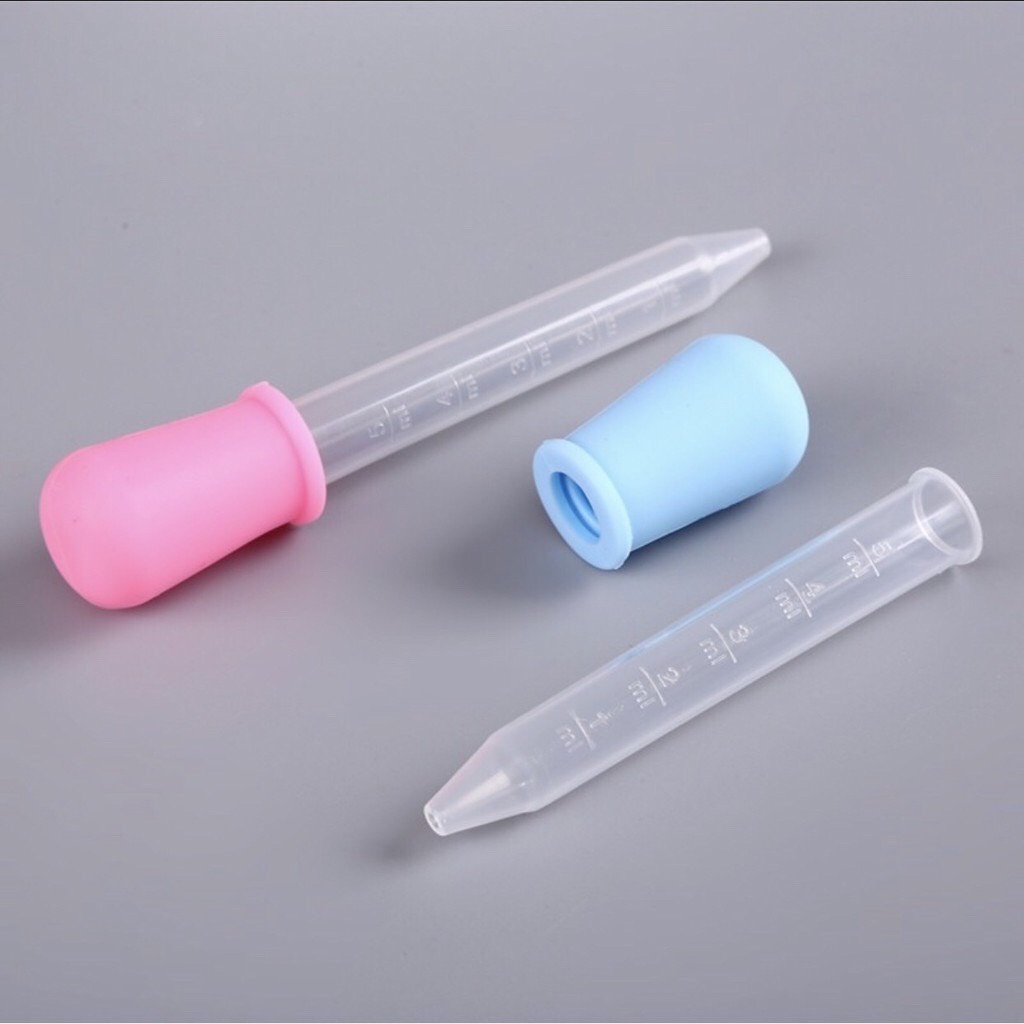 Ống bón sữa, hút thuốc nhựa silicon siêu mềm chống sặc cho bé - ống bơm sữa, nước trái cây mini 5ml cho bé