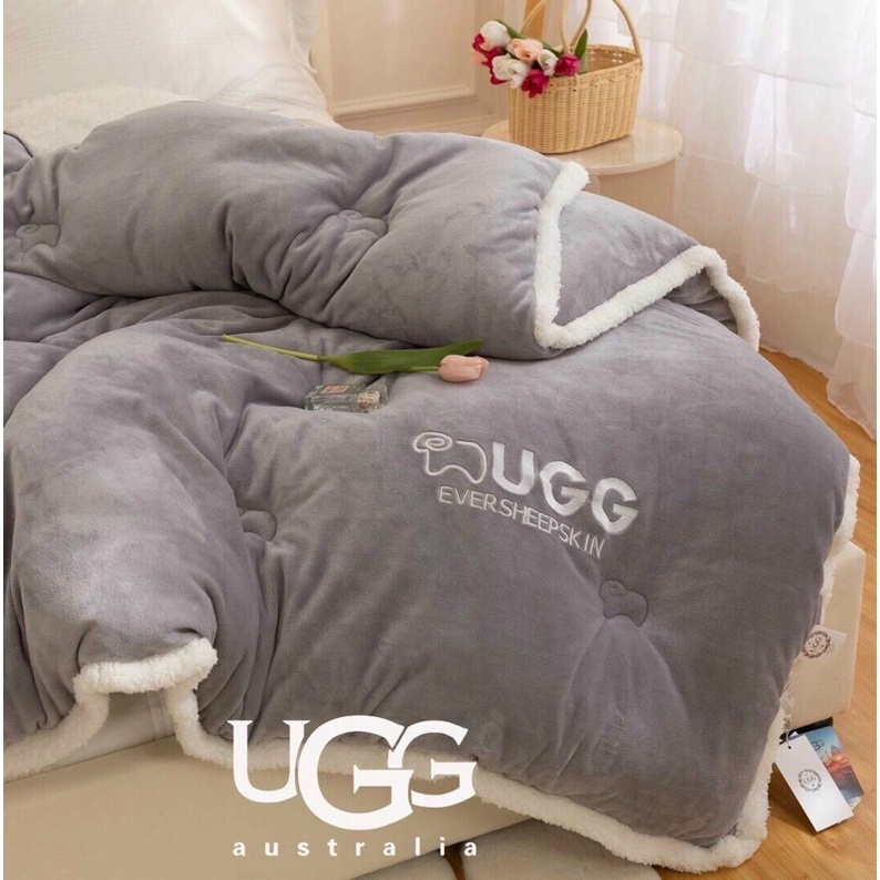 Chăn Lông Cừu UGG Australia_Chăn Đại Hàn Siêu Ấm_Hàng Nhập Khẩu Nguyên Tem Mác