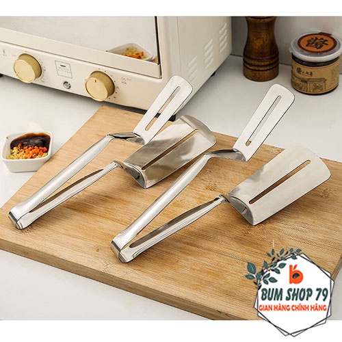 Kẹp gắp thức ăn mini chât liệu Inox cao cấp bề chịu lực cao, Kẹp thức ăn inox lật thức ăn tiện lợi dễ dàng cho gia đình