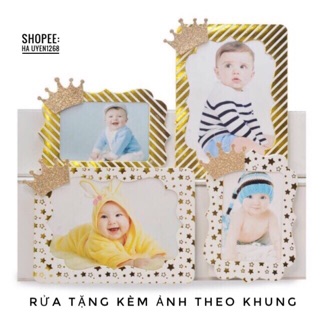 Khung ảnh format ánh kim + ảnh rửa theo kèm