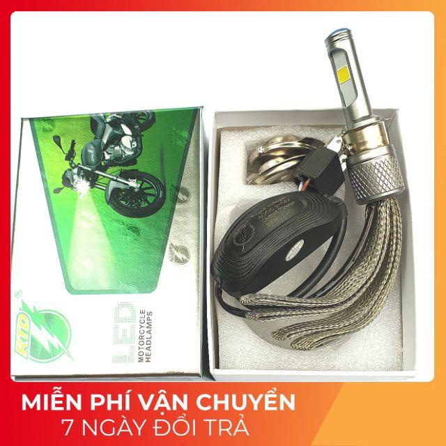 FreeShip- Đèn pha led M02J RTD led râu 2 tim.AC-DC 9-18v Chính hãng có bảo hành