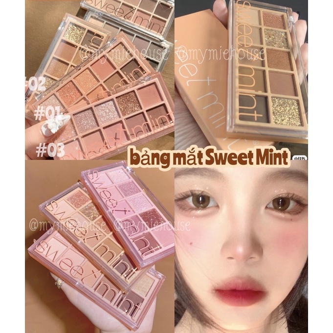 Bảng màu mắt 10 ô Sweet Mint siêu đẹp hot trend