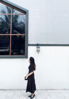 Đầm chấm bi maxi thiết kế Ma Vie