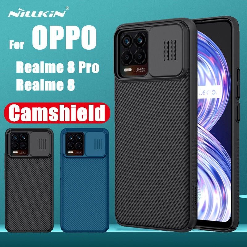 Ốp Nillkin CamShield Realme 8 , Realme 8 Pro bảo vệ camera, nắp trượt Camera