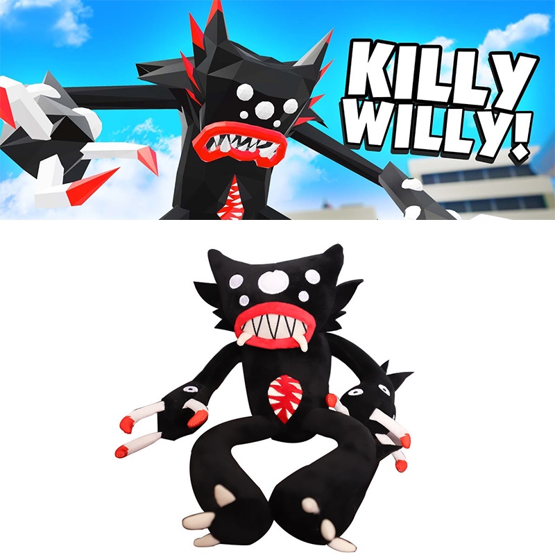 Thú nhồi bông hình nhện HOG Killy Willy trong Poppy Playtime Huggy Guggy mềm mại vui nhộn làm quà cho trẻ em 33-40cm
