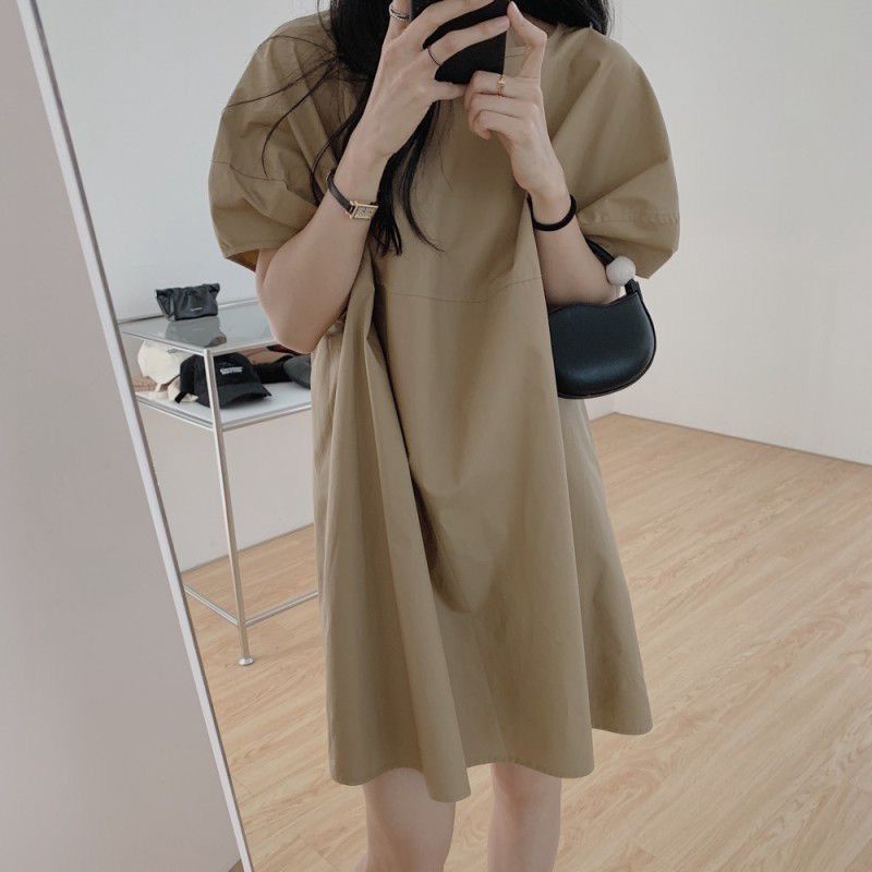Đầm Ngắn Phong Cách Hàn Quốc Cổ Điển Thời Trang Mùa Hè Dành Cho Nữ