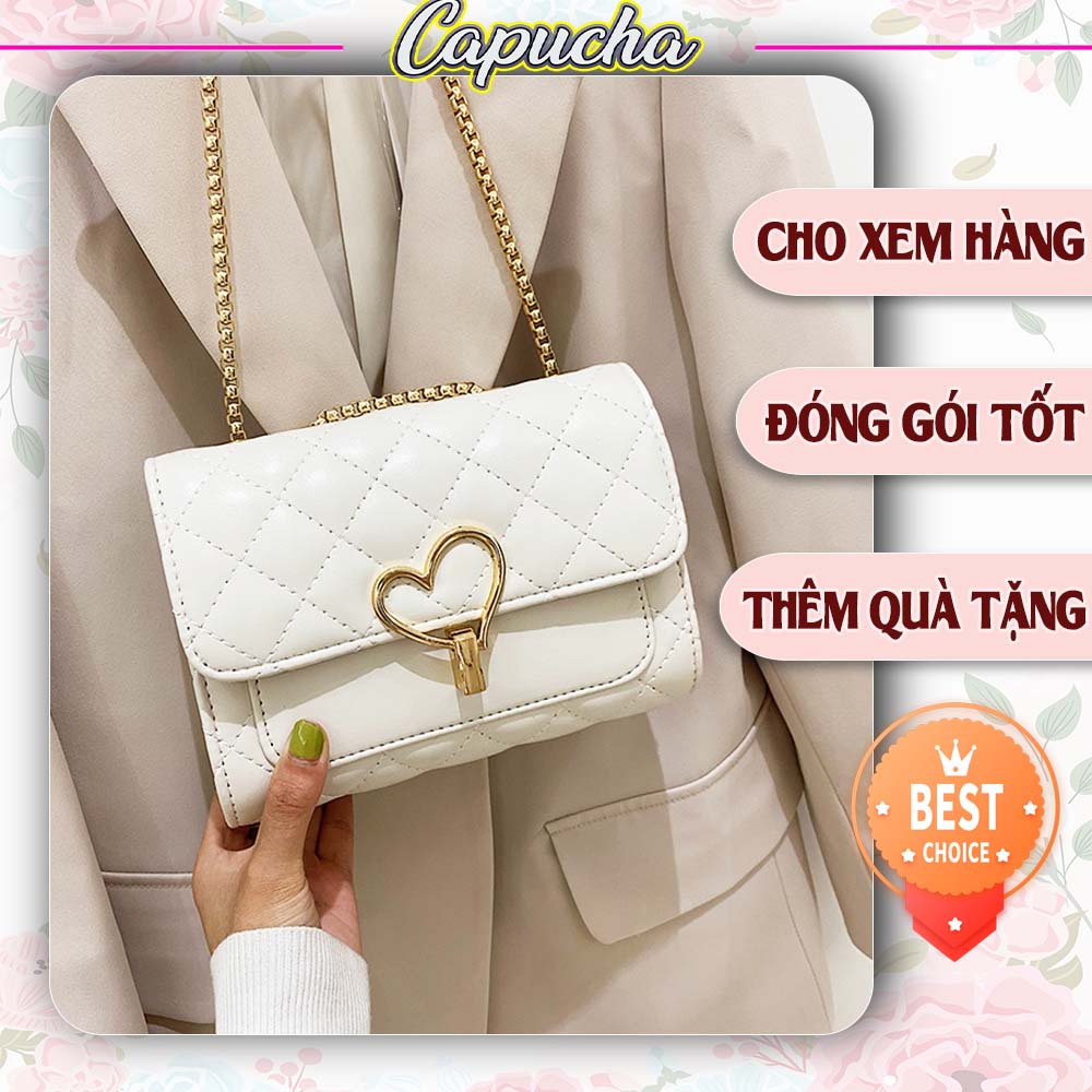 Túi xách nữ khóa trái tim phong cách Hàn Quốc Capucha T53