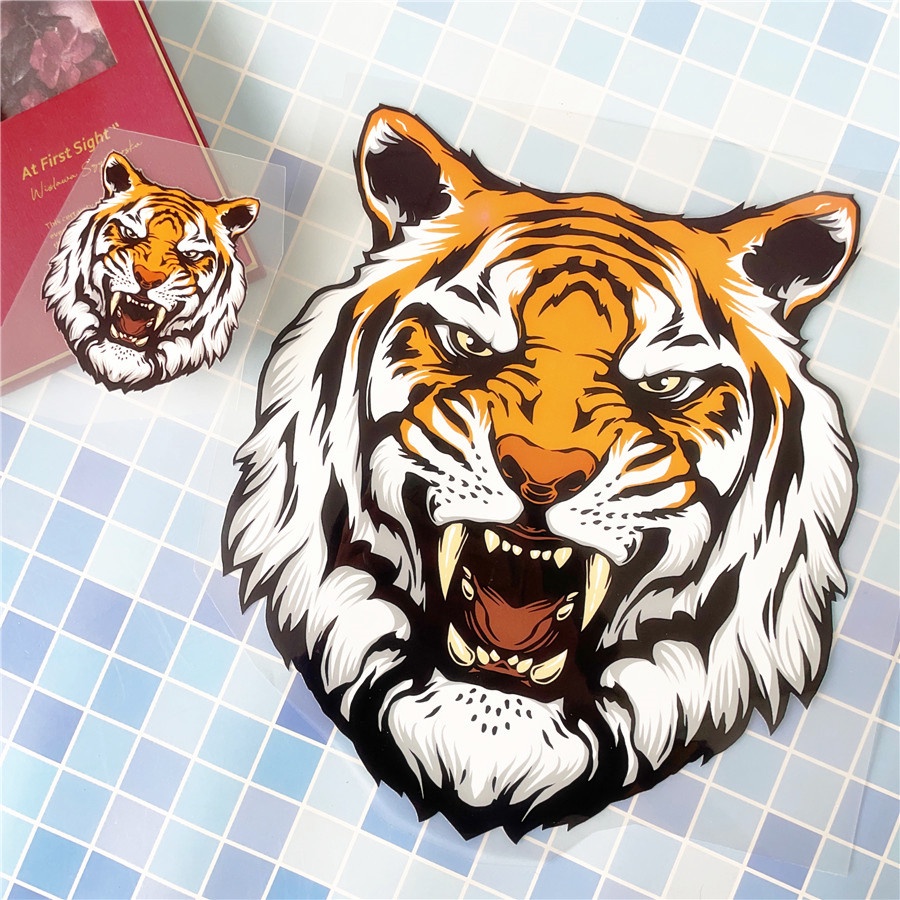✪ Sticker Dán Tường Hình Con Hổ ✪ 1 Miếng Dán Trang Trí Bằng Nhựa Vinyl