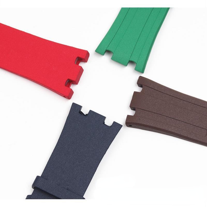 Dây Đeo Đồng Hồ Bằng Cao Su Silicone 28mm Chống Mài Mòn Có LOGO Cho Audemars and Piguet