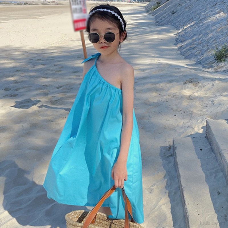 Đầm Công Chúa Hai Dây Không Tay Thắt Nơ Thời Trang Mùa Hè Dành Cho Bạn Gái
