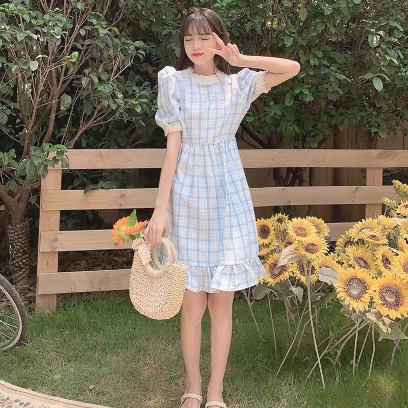 Đầm Baby Doll Tay Phồng Xinh Xắn Dành Cho Nữ