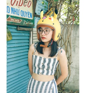Mũ Bảo Hiểm 3/4 Thú ABS - Pikachu