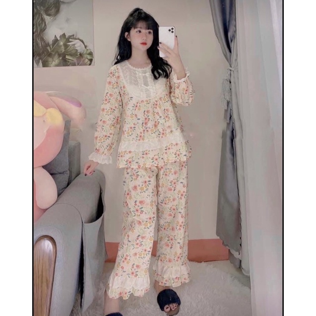 BỘ NGỦ HOA NHÍ BÁNH BÈO BEAU ULZZANG | BigBuy360 - bigbuy360.vn