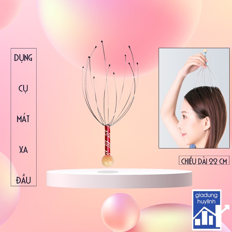 Cây Massage Đầu Thư Giãn, Mát Xa Da Đầu, Tuần Hoàn Máu, Giảm Đau Đầu, Giúp Ngủ Ngon, Sâu Giấc