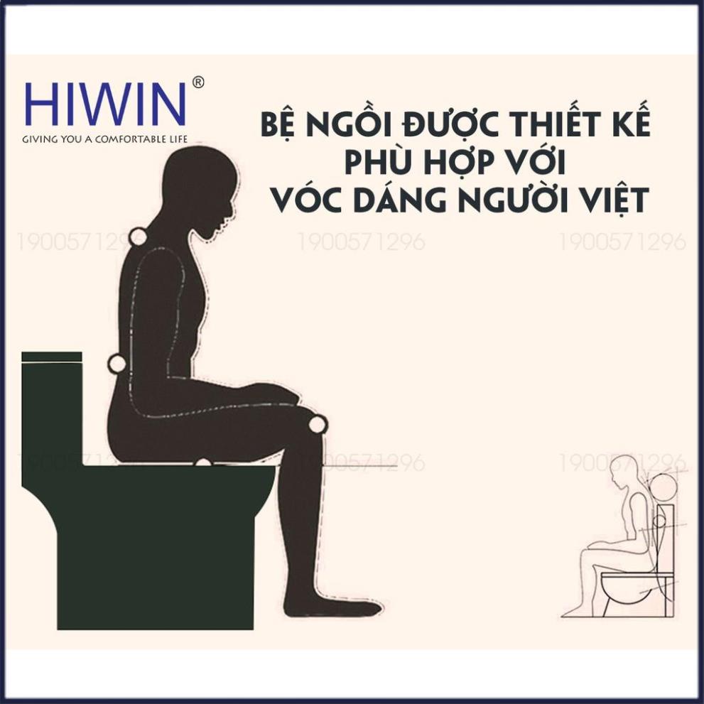 Bồn cầu sứ nguyên khối tráng men chống bám bẩn cao cấp HIWIN MT-2060