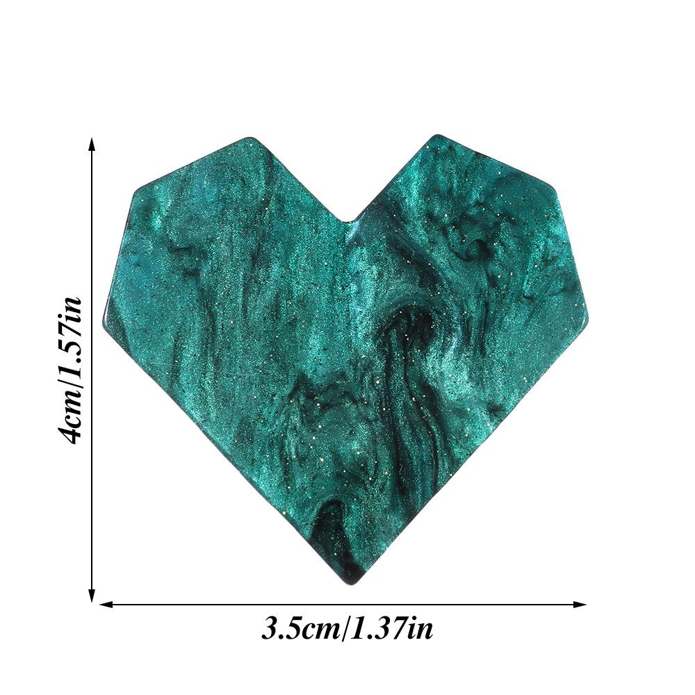 Kẹp tóc acrylic hình trái tim màu kẹo thời trang cho nữ