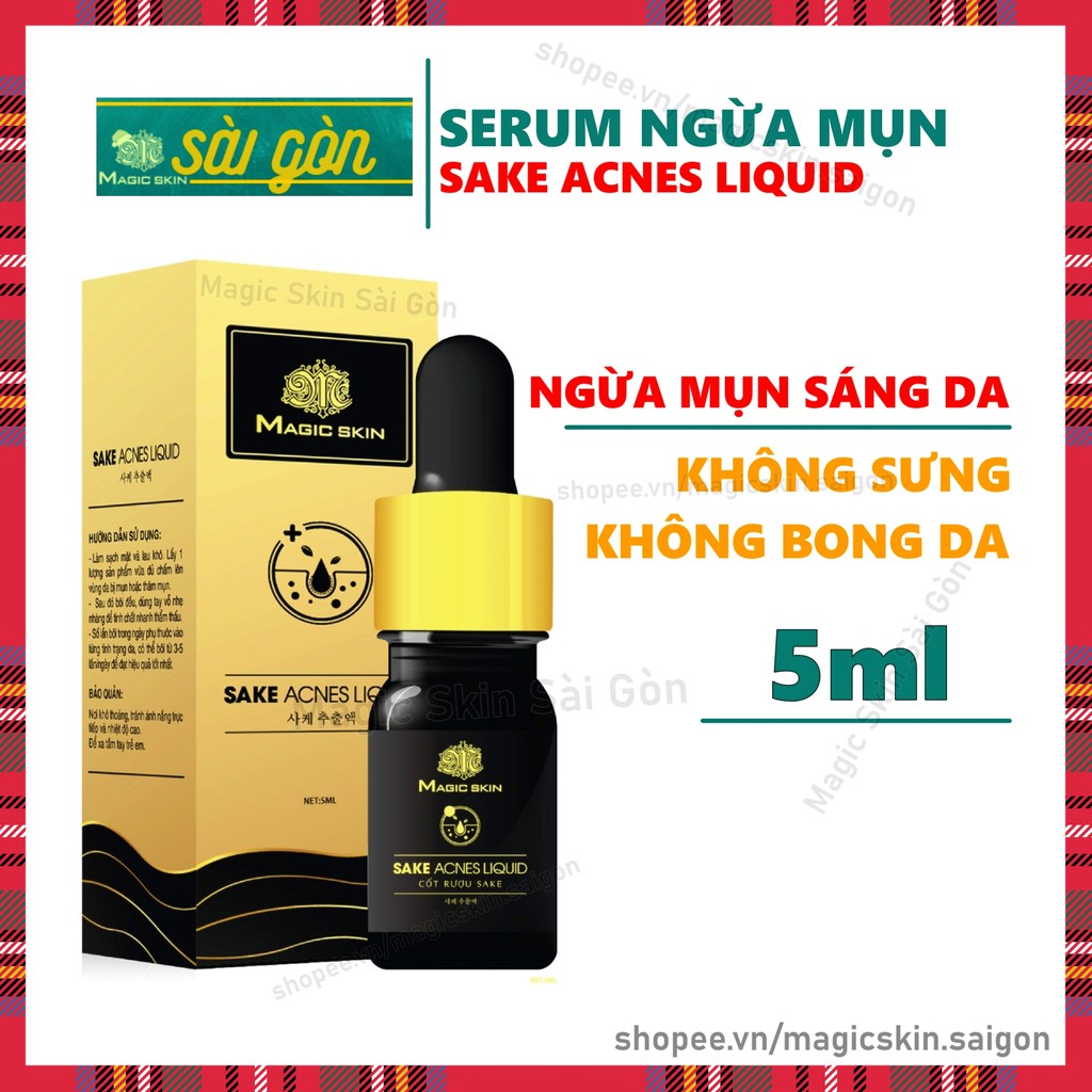 Serum mụn không sưng cốt rượu sake sake acnes liquid chính hãng magic skin | Sản phẩm trị mụn | KcityShop.Com