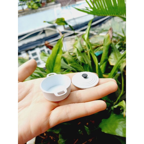 Nồi mini chất kim loại nấu được dành cho nấu ăn dollhouse
