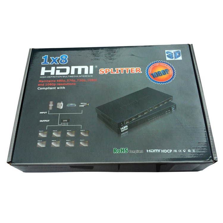 Bộ chia HDMI 1 ra 8 FULL HD 1080 HỖ TRỢ 3D