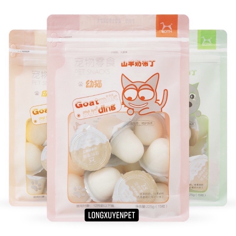Pudding sữa dê bổ sung canxi cho mèo