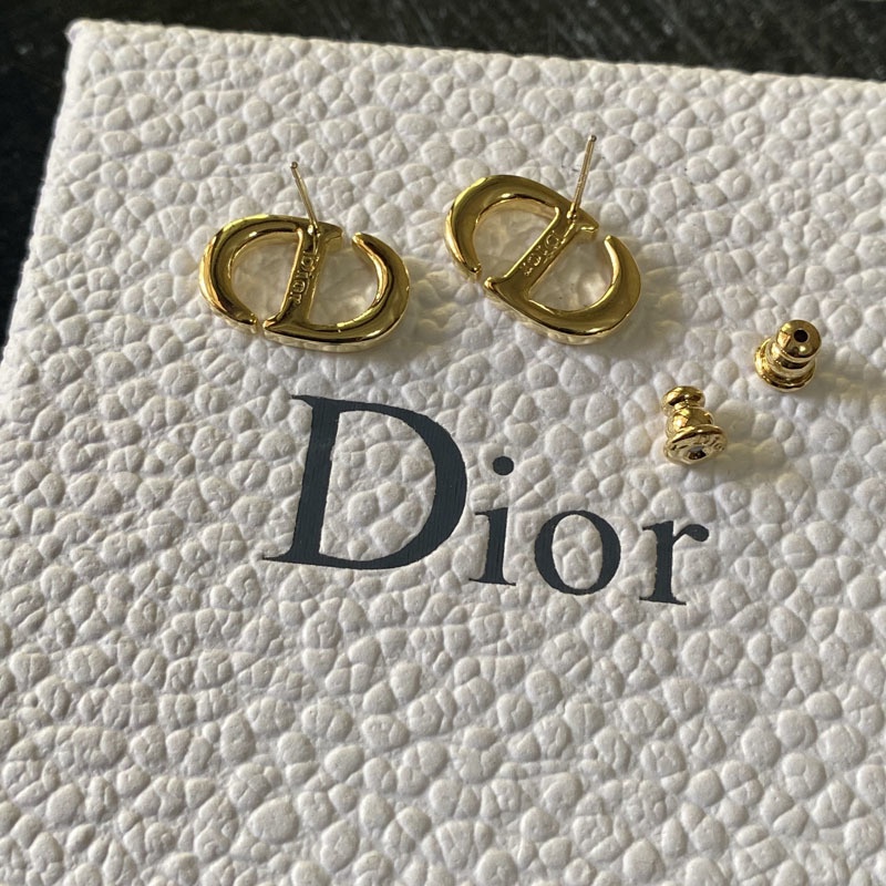 Khuyên tai DIOR bạc 925 hình CD thời trang Hàn Quốc sang trọng cho nữ