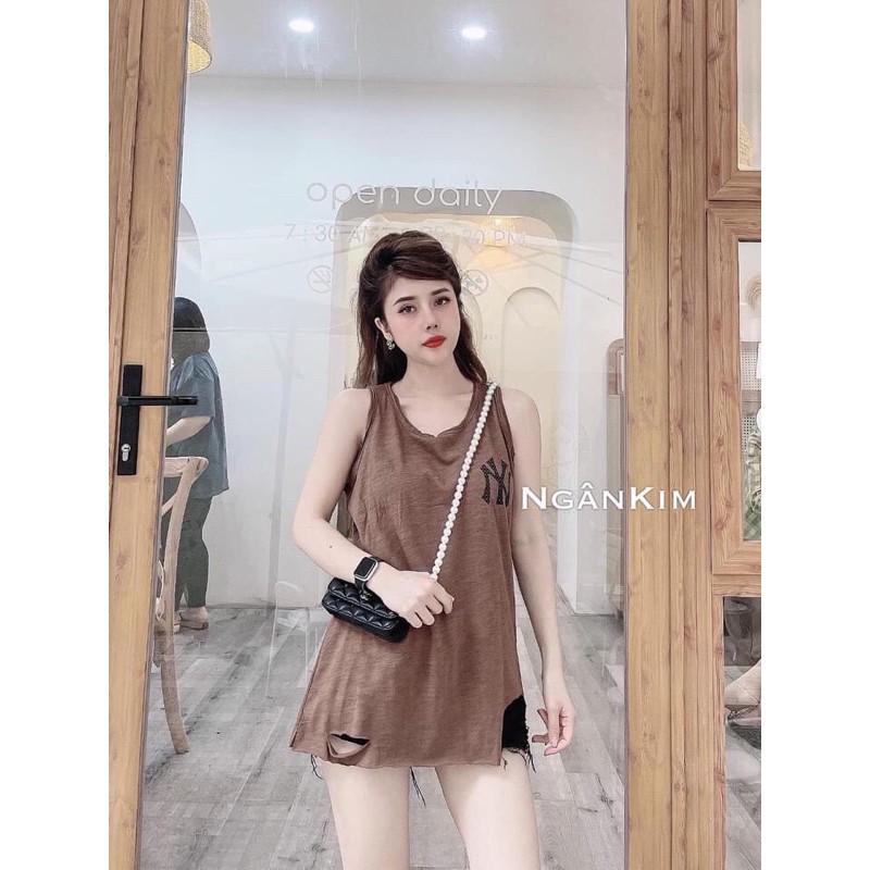 [Mã WASKT410K giảm 10K đơn 50K] Áo cotton NY sát nách 4 màu | BigBuy360 - bigbuy360.vn